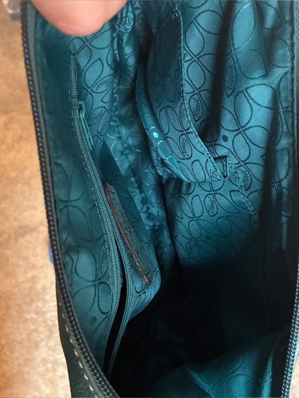 Fossil Teal Leather Shoulder Bag - Women - Picture 5 of 6